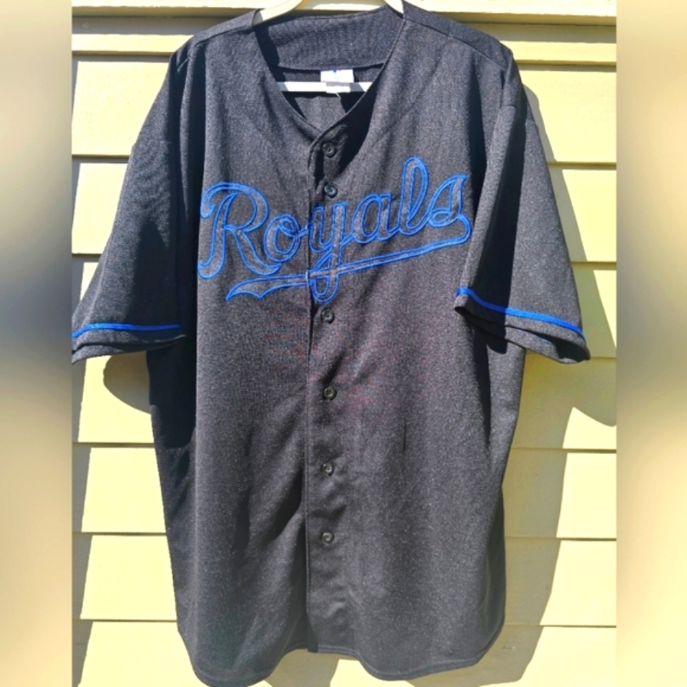 Mens RARE (Black) Kansas City Royals MLB Jersey